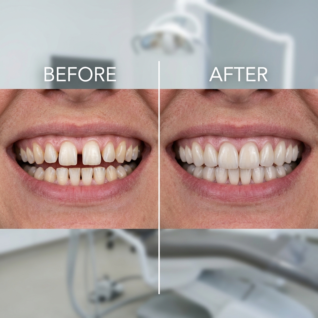 Veneers Gaps Before After